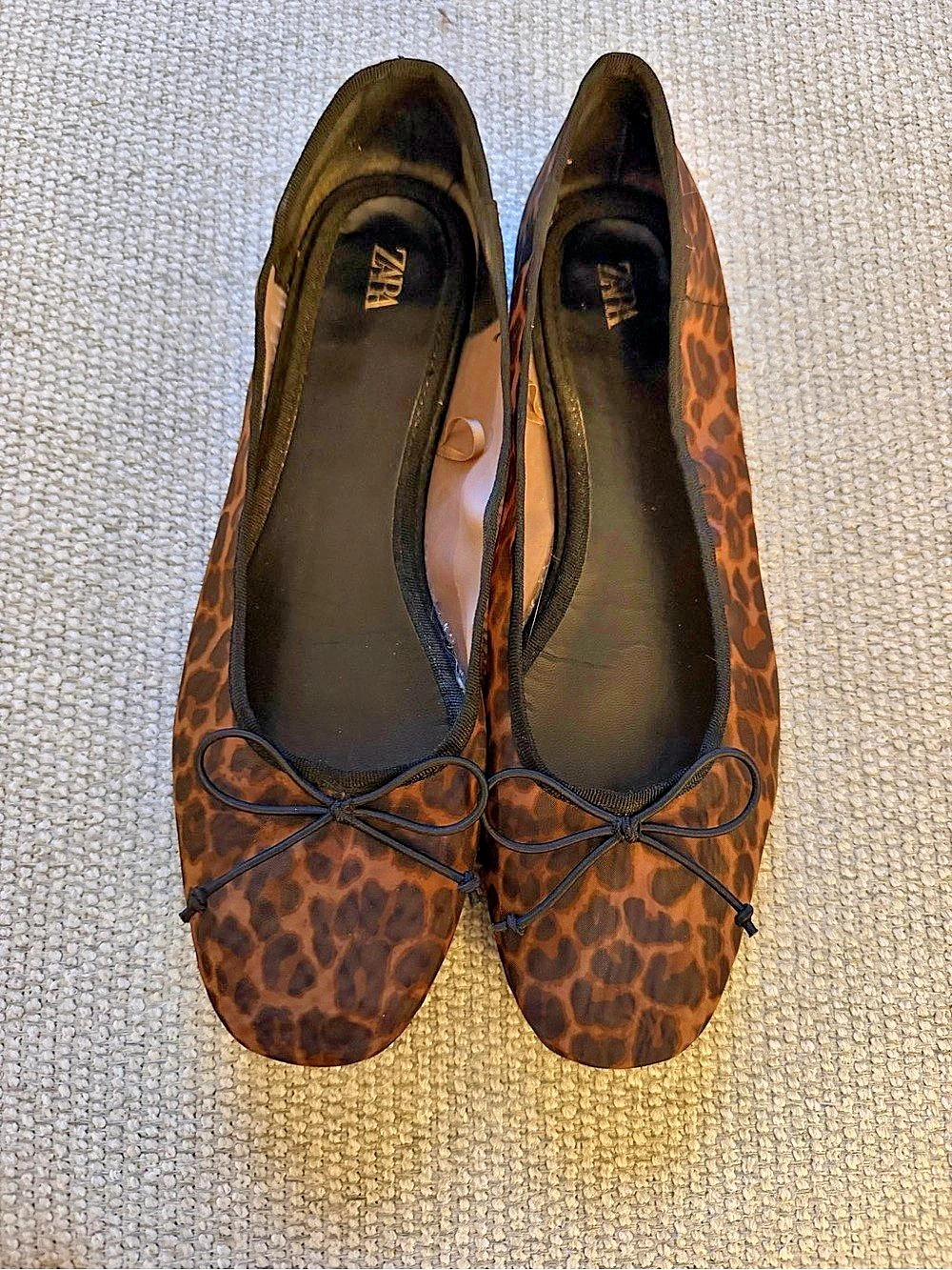 Zara Leopard Print Ballet Flats EU 39